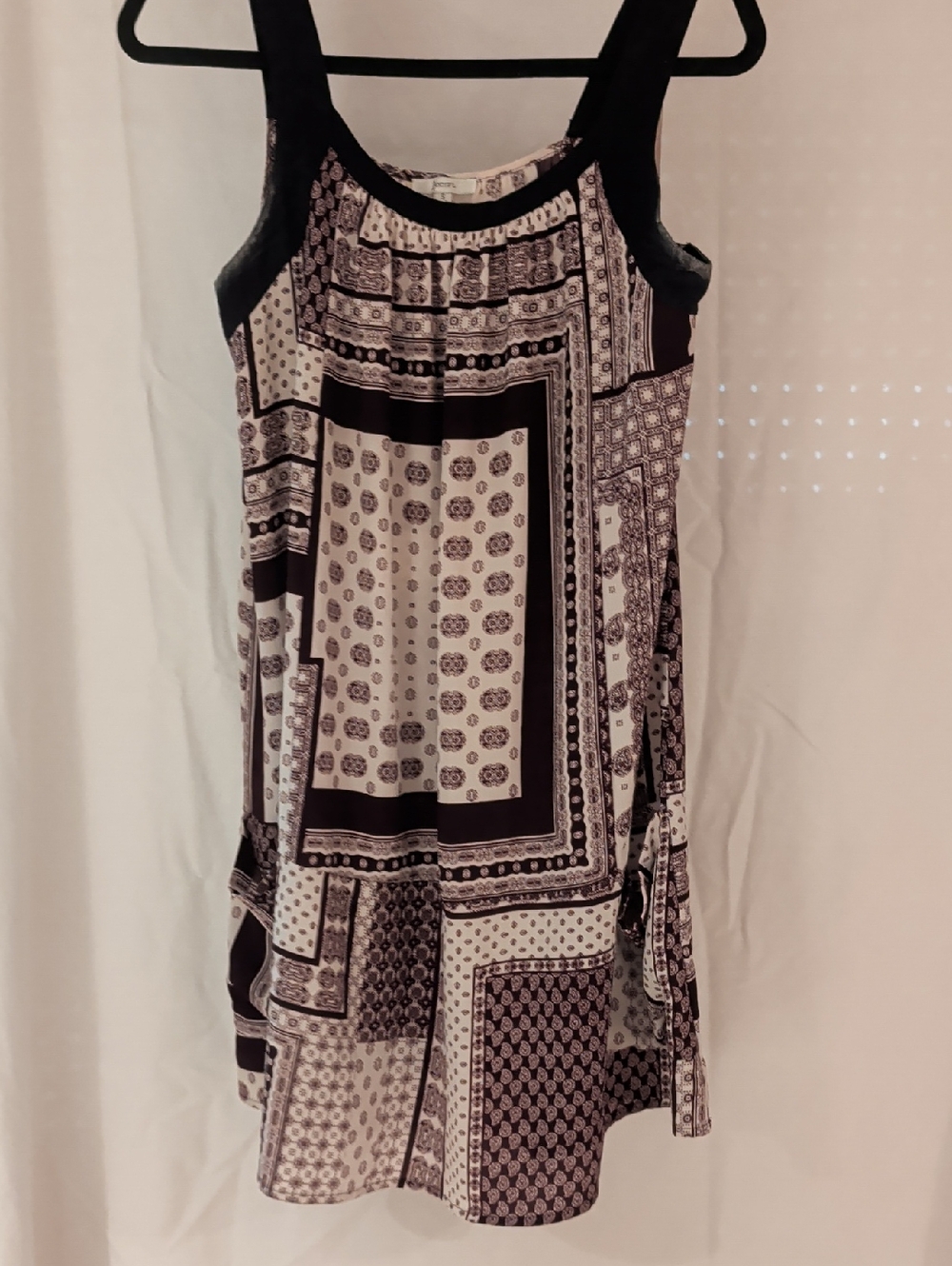 JODIFL Black & White Patchwork Mini Dress